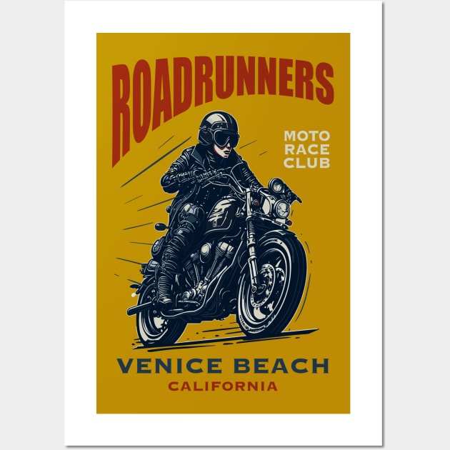 Roadrunners: Moto Race Club Wall Art by BAJAJU